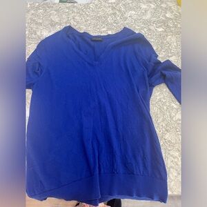 Dark academia Royal blue long sleeve top